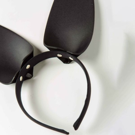 Обідок з вушками «Пустотливе Зайченя», Black