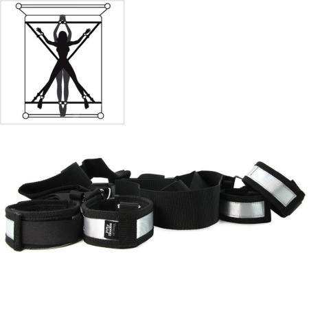 Хрестоподібна ремінна система для фіксації до ліжка 