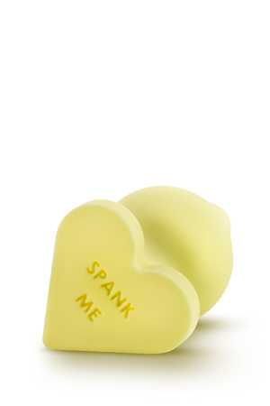 Анальний плаг PLAY WITH ME CANDY HEART SPANK ME YELLOW, Рожевий