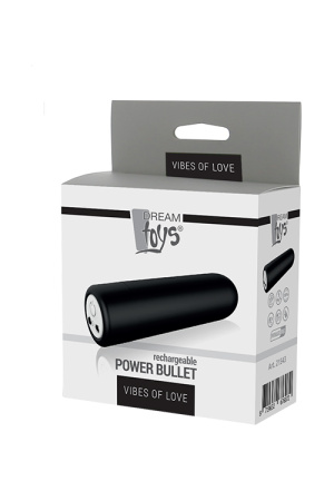DT21543 Вибропуля VIBES OF LOVE POWER BULLET BLACK || Вібропуля VIBES of LOVE POWER BULLET BLACK, Черный