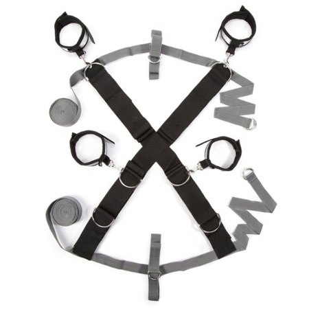 Хрестоподібна ремінна система для фіксації до ліжка 