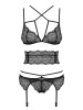 Комплект Obsessive Frivolla set S/M || Комплект Obsessive Frivolla set S / M, Черный, S/M