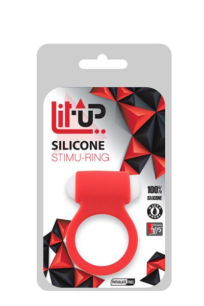 Ерекційне віброкільце LIT-UP SILICONE STIMU RING 3, RED