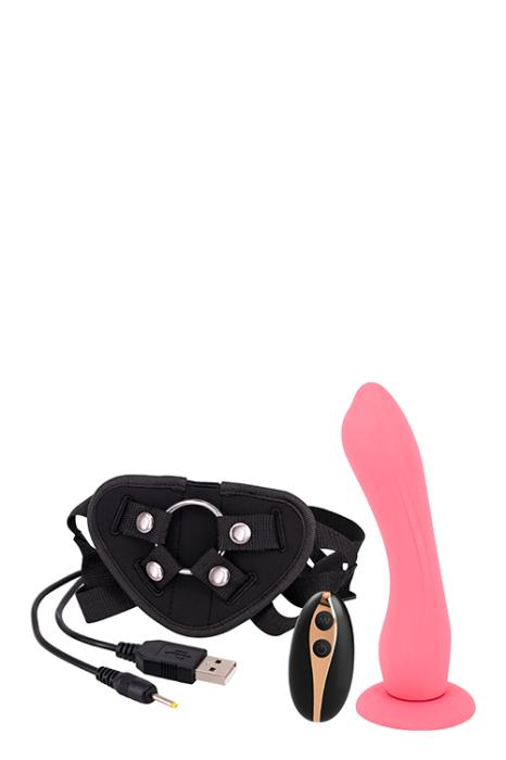 DT51129 Страпон женский с пультом управления Seven Creations DILDO STRAP-ON PINK