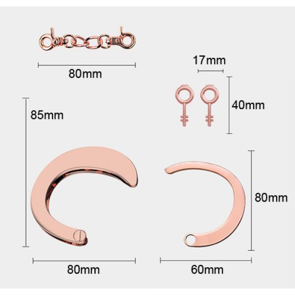 Наручники Разборные Premium Metal Romfun, Gold