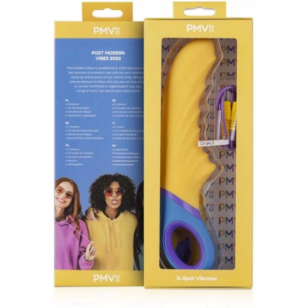 Вібратор PMV20 Tone для точки G, 23 см, жовтий