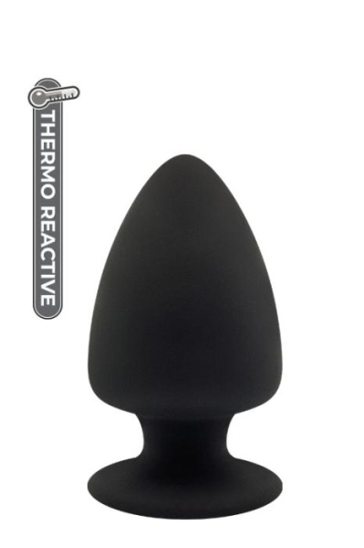 Термоактивная анальная пробка PREMIUM SILICONE PLUG M BLACK