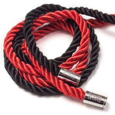 Набор веревок для бондажа "Свяжи меня" || Набір мотузок для бондажа "Зв'яжи мене", Черный / Красный