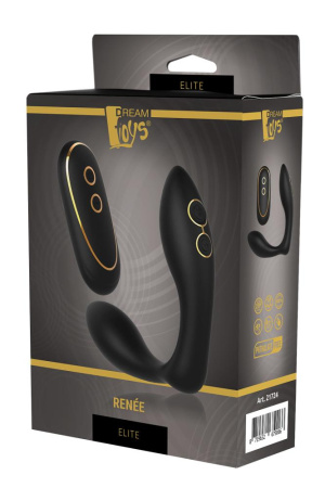 Універсальний вібромасажер із анальною стимуляцією Dream Toys Elite Renée, чорний
