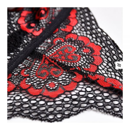 Боді Obsessive Megies teddy black S/M