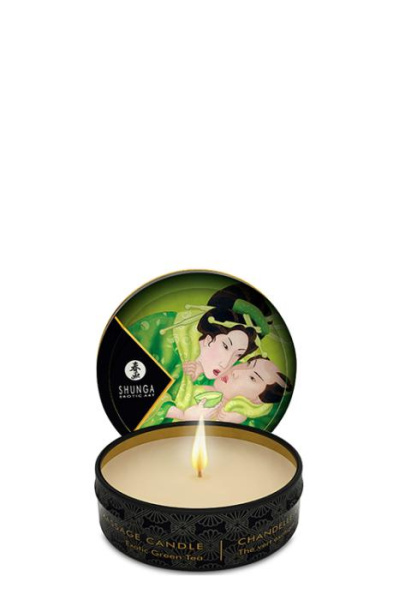 Свічка для масажу MASSAGE CANDLE EXOTIC GREEN TEA, 30 мл