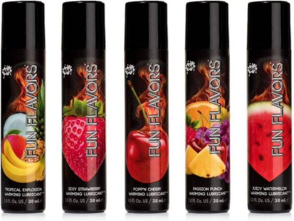 Разогревающий съедобный лубрикант 4 в 1 Wet Fun клубника 89 мл