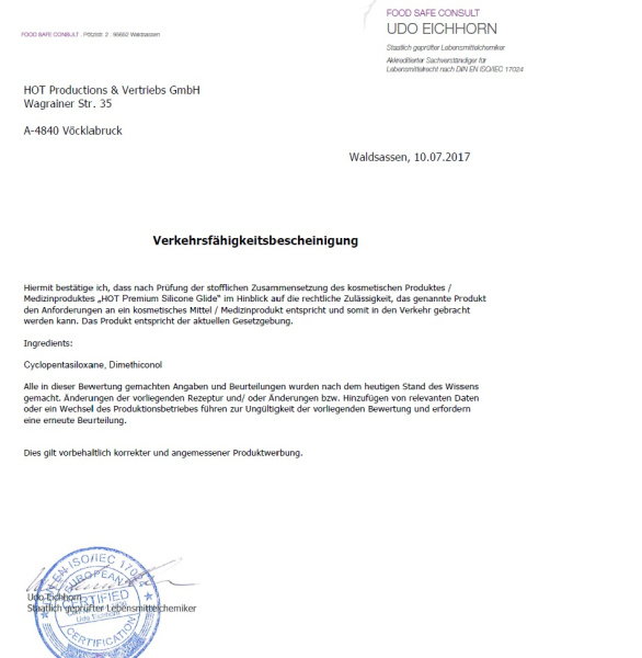 Лубрикант на силіконовій основі HOT Premium Silicone Glide, 50 мл