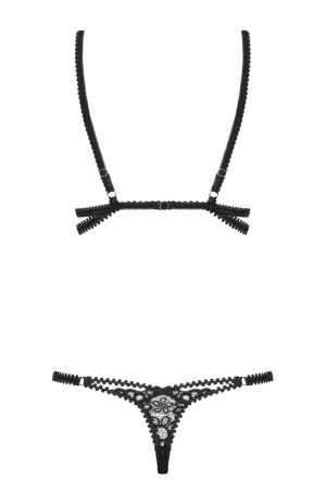 Боді Obsessive Mixty teddy black S / M, Черный, S/M