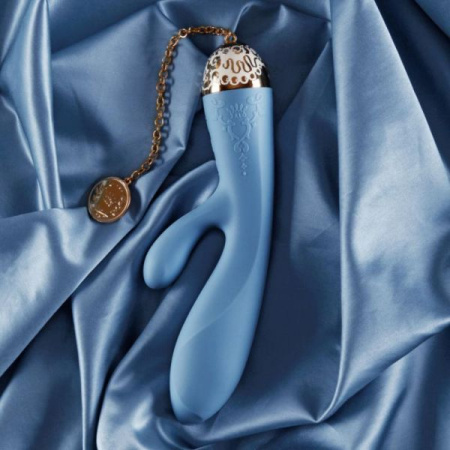 Вибромассажер - кролик с функцией управления со смартфона ZALO Rosalie, Royal Blue || Вібромасажер - кролик з функцією керування зі смартфона ZALO Rosalie, Royal Blue