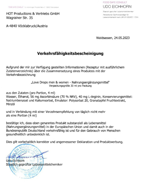 Збуджуючі краплі для двох ERO Love Drops, 30 мл