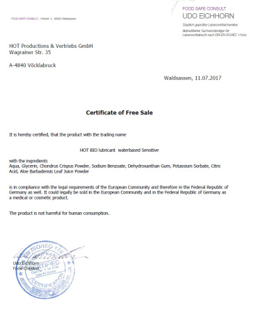 Органічний лубрикант на водній основі Hot Bio Lube Sensitive, 100 мл