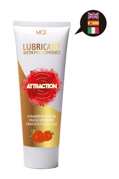 Лубрикант з феромонами MAI lubricant STRAWBERRY 75 ML, Розмір посилки : 5,50 х 14,00 х 3,40