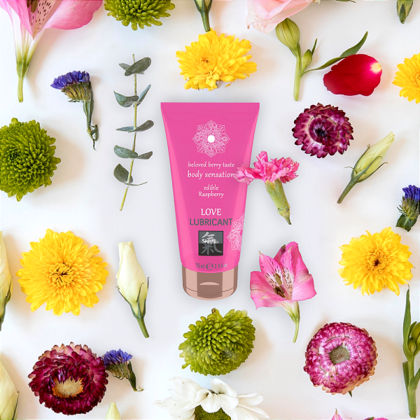 Съедобный лубрикант SHIATSU Love Малина, 75 мл