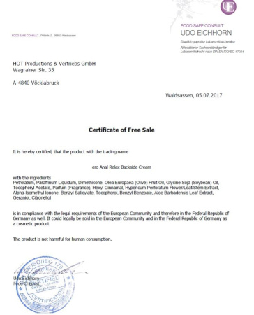 Розслаблюючий анальний крем ERO Backside Anal Relax Cream, 50 мл