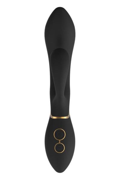 Вібромасажер кролик Dream Toys ELITE AMELIE LUXXE, Черный, Розмір посилки : 9,00 х 26,00 х 5,00