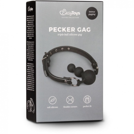 Кляп-ялинка Easytoys Ball Gag With Silicone Beads