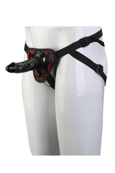 Страпон BLAZE DELUXE STRAP-ON DILDO, Черный