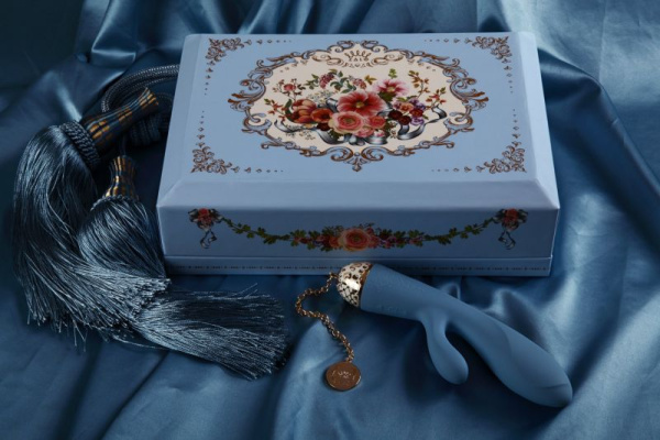 Вібромасажер - кролик з функцією керування зі смартфона ZALO Rosalie, Royal Blue