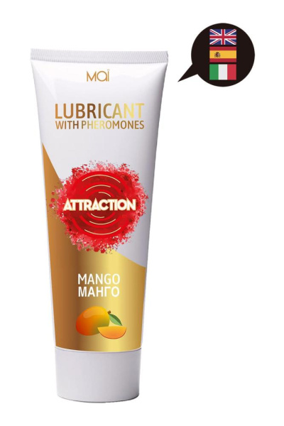 Лубрикант з феромонами MAI LUBRICANT MANGO 75 ML, Розмір посилки : 5,50 х 14,00 х 3,40