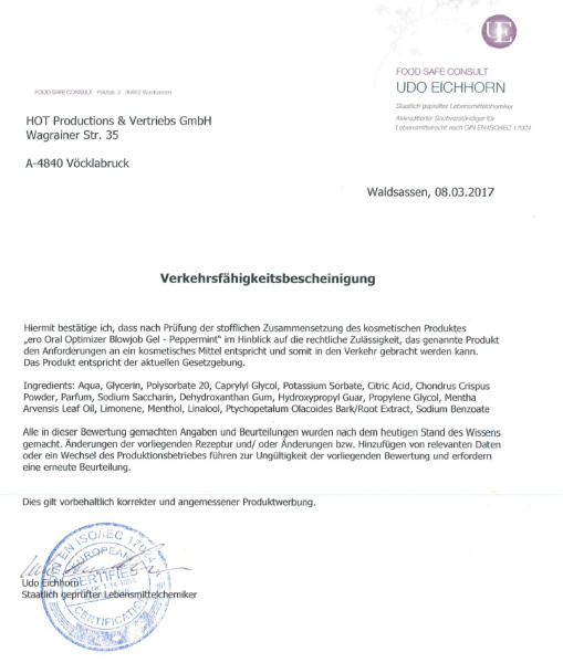 Стимулирующий оральный гель Oral Optimizer Blowjob Gel Pepermint, 50 мл