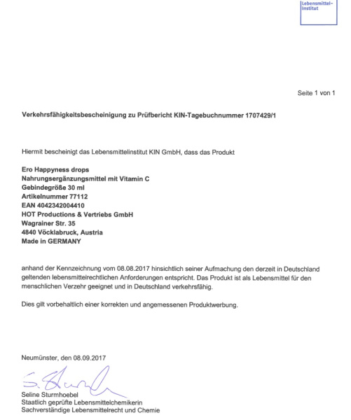 Збуджуючі краплі для двох ERO Happyness Drops, 30 мл