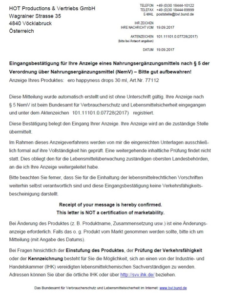 Збуджуючі краплі для двох ERO Happyness Drops, 30 мл