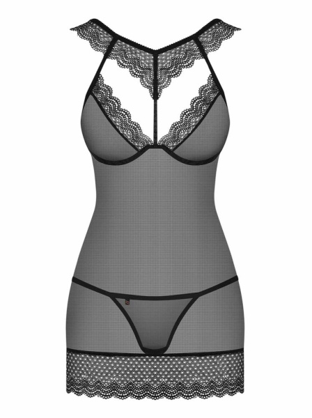 Комплект Obsessive 857-CHE-1 chemise S\M Черный