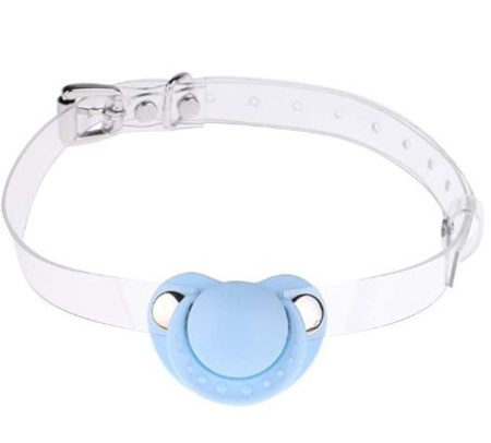 Кляп-соска Silicone Strap, Blue