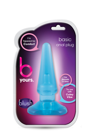 Анальный плаг B YOURS BASIC ANAL PLUG BLUE || Анальний плаг B yours BASIC ANAL PLUG BLUE, Синий