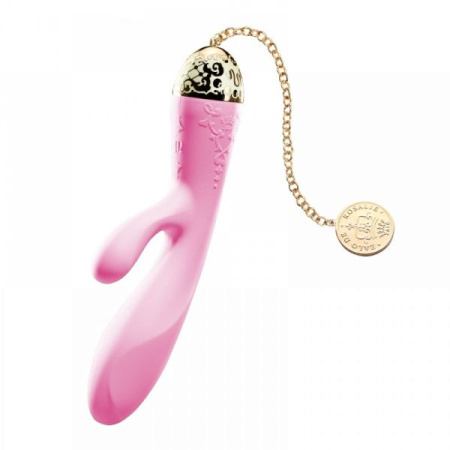 Вибромассажер - кролик с функцией управления со смартфона ZALO Rosalie, Rouge Pink || Вібромасажер-кролик з функцією управління зі смартфона ZALO Rosalie, Rouge Pink