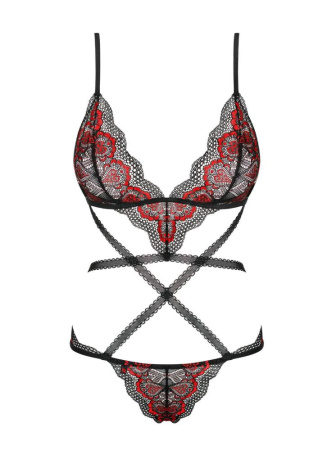 Боді Obsessive Megies teddy black S/M