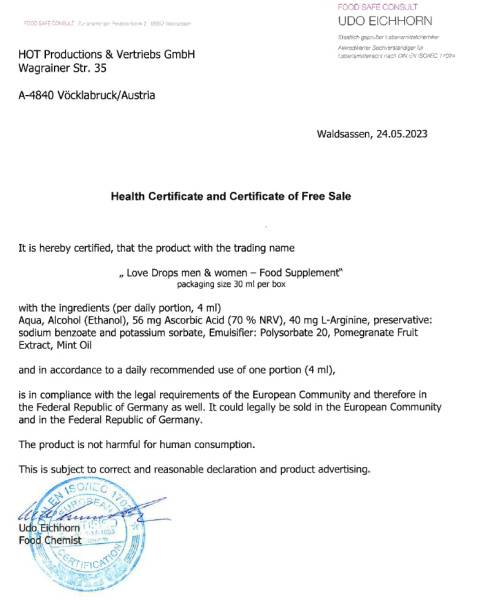 Збуджуючі краплі для двох ERO Love Drops, 30 мл