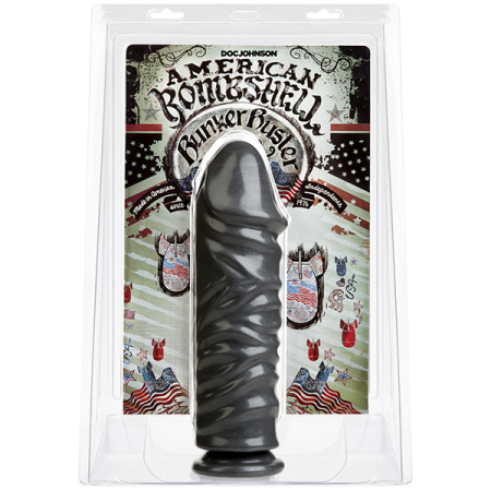 Фаллоимитатор для фистинга Doc Johnson American Bombshell Bunker Buster Gun Metal, диаметр 8,1см || Фалоімітатор для фістингу Doc Johnson American Bombshell Bunker Buster Gun Metal, діаметр 8,1 см