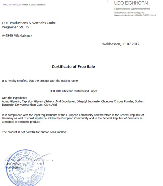 Органічний лубрикант на водній основі Hot Bio Lube Super, 100 мл