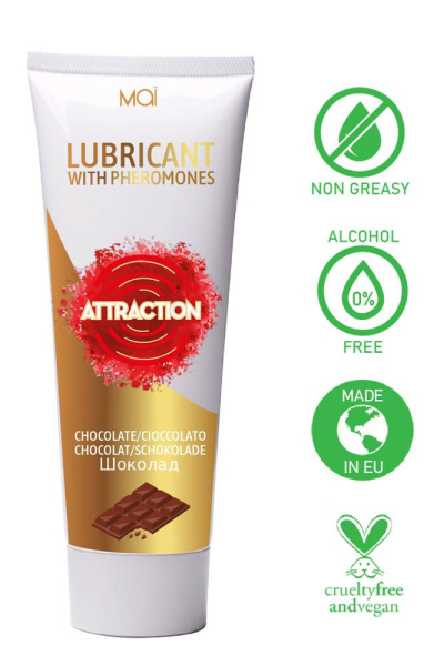 Лубрикант з феромонами MAI lubricant CHOCOLATE 75 ML, Розмір посилки : 5,50 х 14,00 х 3,40