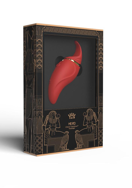 Кліторальний вібромасажер з язичком і вібрацією Zalo Hero, Wine Red, Бородовый