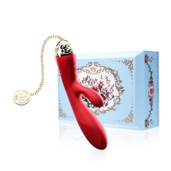 Вібромасажер - кролик з функцією керування зі смартфона ZALO Rosalie, Bright Red