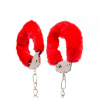 Кайдани з хутром Ankle Cuffs, Red, Червоний