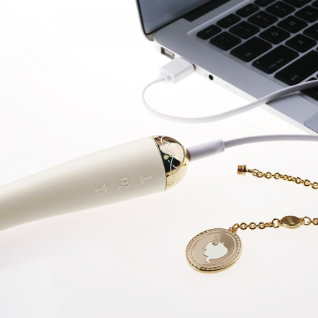 Вібратор для точки G з підключенням до телефону ZALO Momoko Vanilla White, Білий