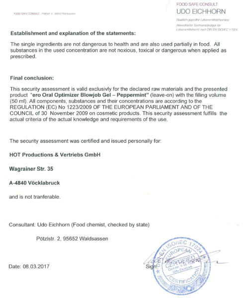 Стимулирующий оральный гель Oral Optimizer Blowjob Gel Pepermint, 50 мл