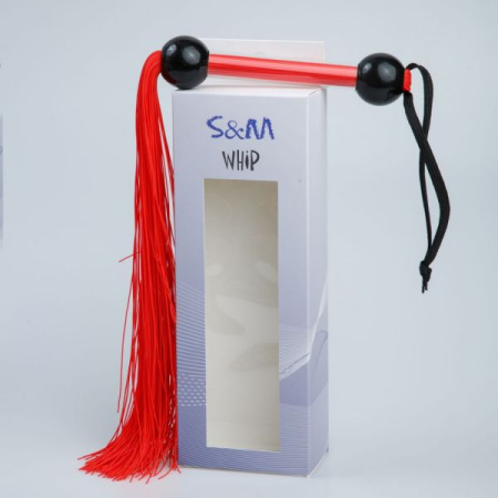 F61412 Плетка из силикона FLOGGER RED || F61412 батіг з силікону FLOGGER RED, Червоний
