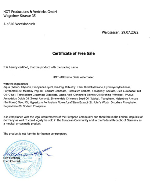 Анальний лубрикант на водній основі eXXtreme Glide, 30 мл