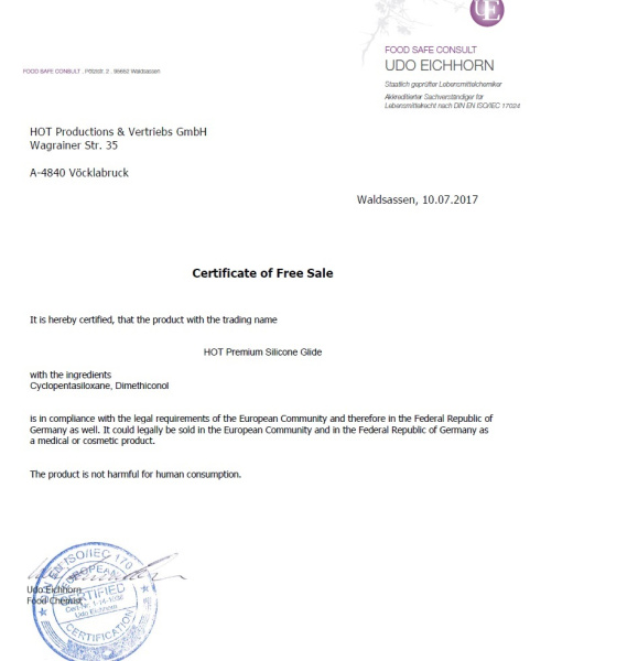 Лубрикант на силіконовій основі HOT Premium Silicone Glide, 100 мл