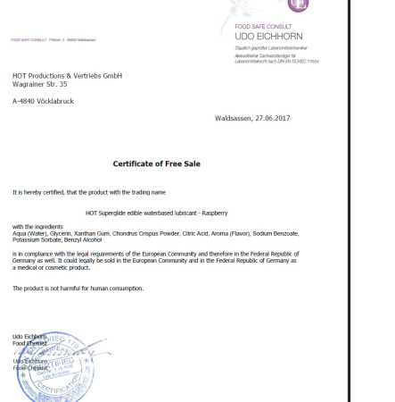 Їстівний лубрикант на водній основі Superglide Raspberry, 75 мл